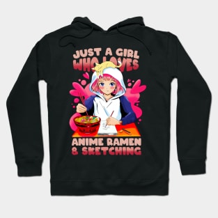 Just A Who Loves Anime And Sketching Anime Hoodie